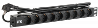 Блок розеток 19” ITK PH22-9D1-P